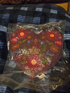 Natural Life Heart Weighted Pillow. NWT
